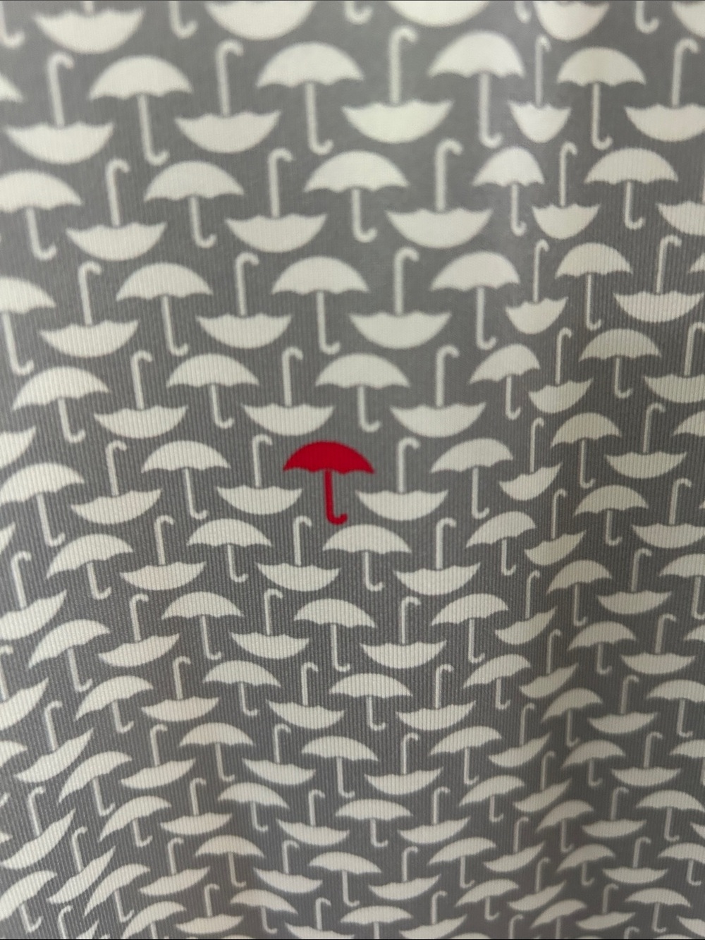 Greyson Grey Patterned Umbrella Polo shirt with Navy Contrast Collar, Golf, XL - Picture 5 of 13
